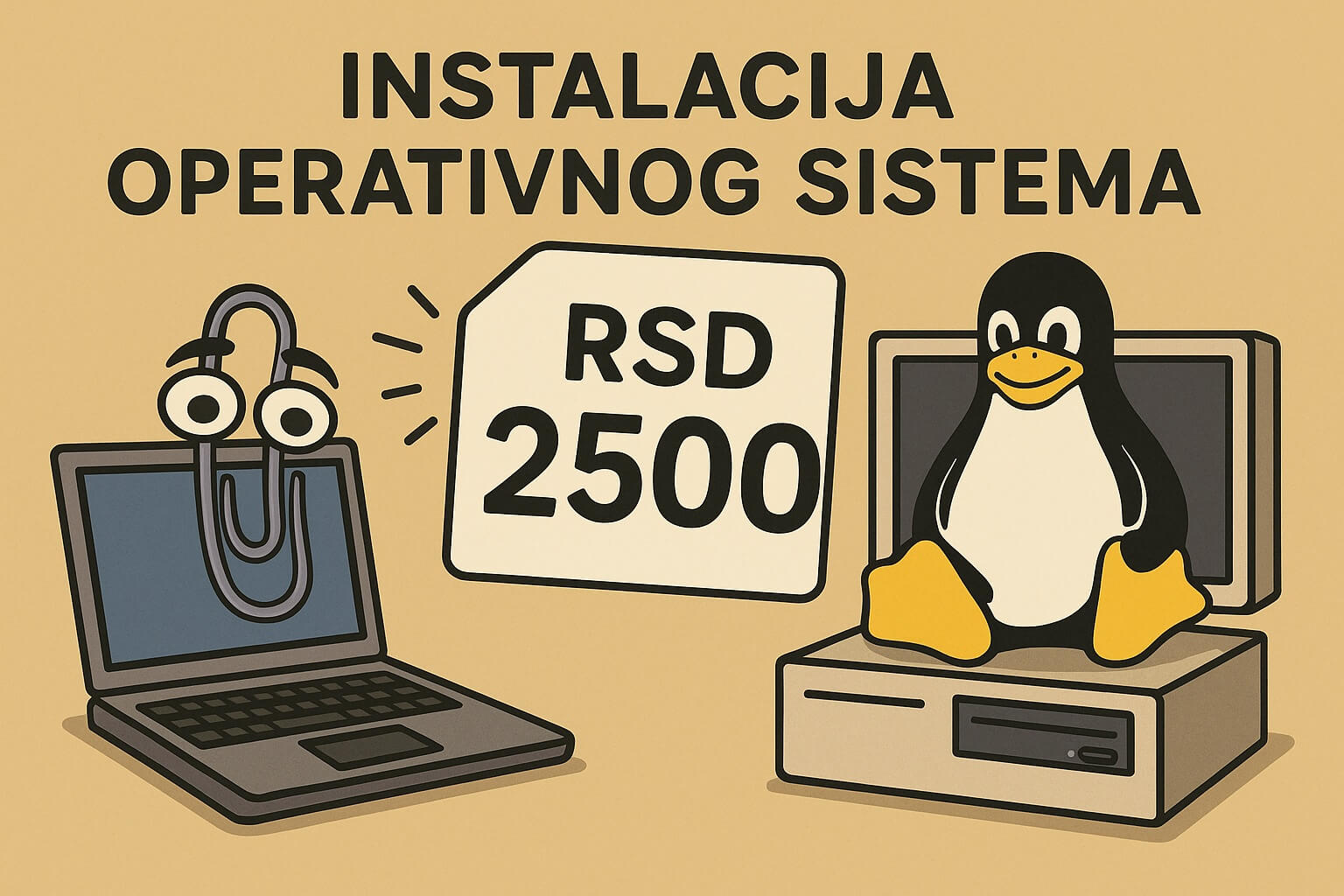 Cena instalacije operativnog sistema
